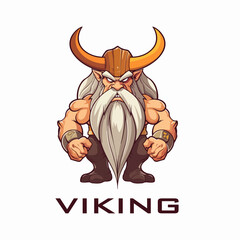 illustration of a viking character vector