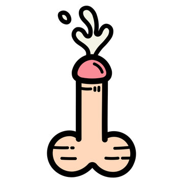 semen filled outline icon style