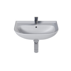 Washbasin isolated on transparent background, sink, 3D illustration, cg render