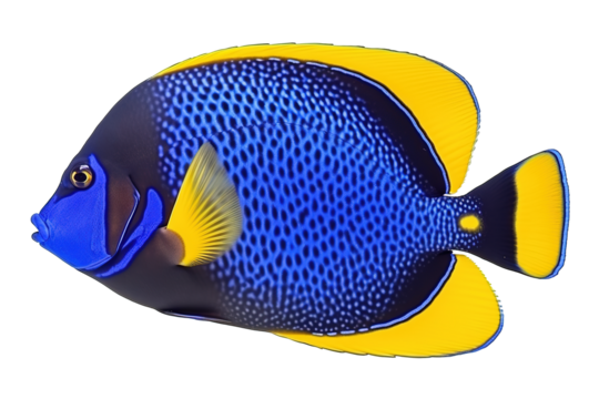 Coral Cascade fish. Transparent background. generative AI