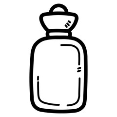 hot water bag line icon style