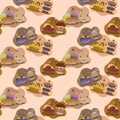 Coffee and sweets pattern