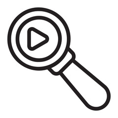 video search line icon