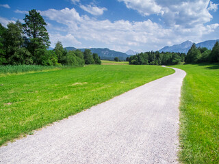 Gravel hiking trail in Bavaria