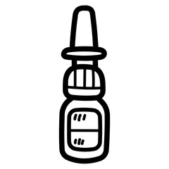 decongestant spray line icon style