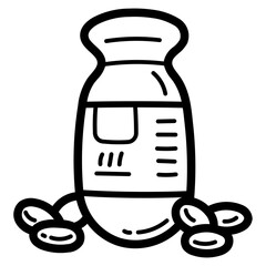softgel line icon style