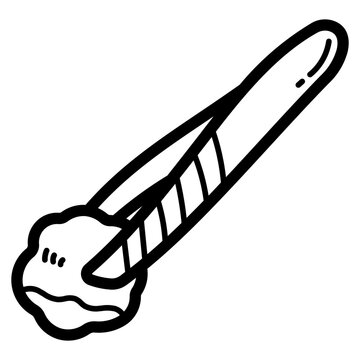 recommend clip art: tweezers line icon style