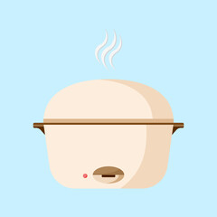 Rice Cooker, Electric Boiler in flat vector illustration design