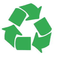 recycle symbol on a white background