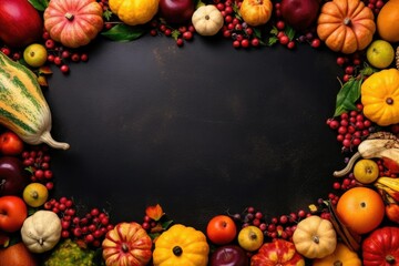 Autumn Fall Harvest frame border mockup. Autumn Fall Harvest Festival, harvest home traditionally celebrated on the Sunday nearest the harvest moon September or October depending on local tradition