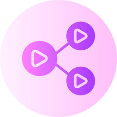 share video gradient icon