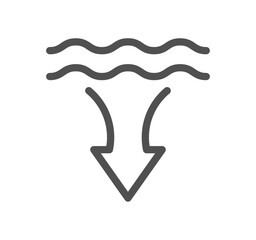 Waterproof related icon outline and linear vector.