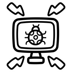 bugs line icon style