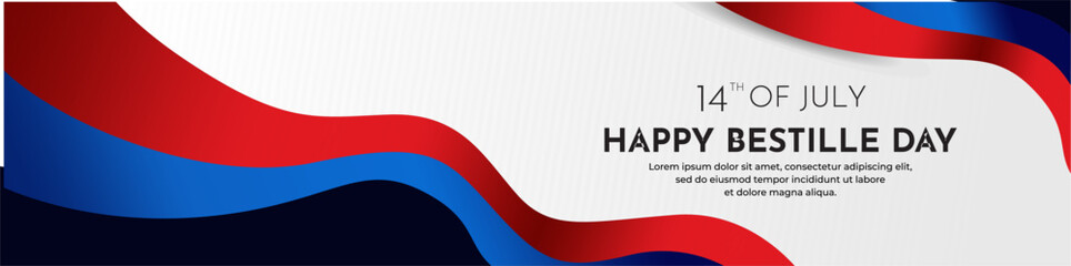 Happy bastille day july 14, Creative vector Illustration, Card, Banner Or Poster For The French National Day