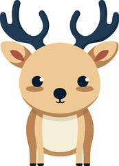 Cute reindeer cartoon minimal