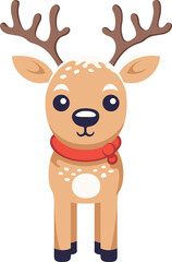 Cute reindeer cartoon minimal
