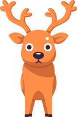 Cute reindeer cartoon minimal