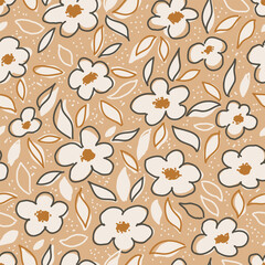 Floral seamless pattern. Vector design for paper, cover, fabric interior decor.