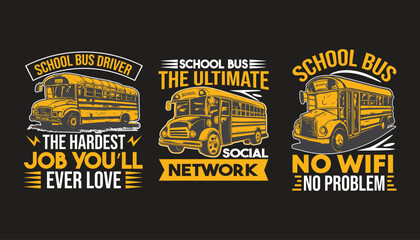 School bus driver t shirt design