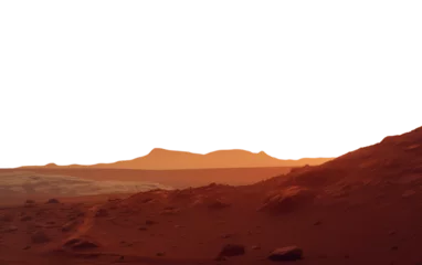 Poster Mars Terrain Mastery - Abstract Landscape Art - Transparent background- made with Generative AI © LEMAT WORKS