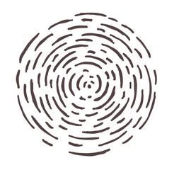 Round abstract hand drawn pattern Vector