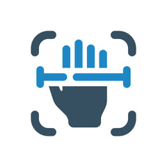 hand scan icon vector illustration