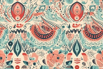 Creative Patterns and Texture Inspired by Cultural Traditions and Motifs Created with Generative AI