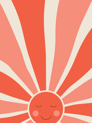  Sun , banner background.  Vector horizontal illustration for banner, poster and backdrop.