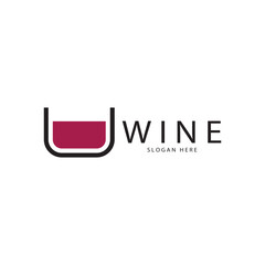 Wine logo design template.vector illustration of icon-vector