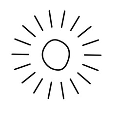 Doodle Sun Hand Drawn