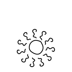 Doodle Sun Hand Drawn