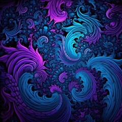 Spiral ethereal abstract purple swirls background