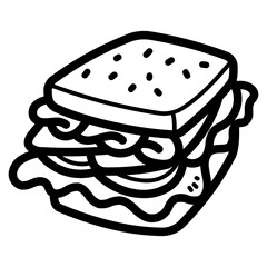 sandwich line icon style