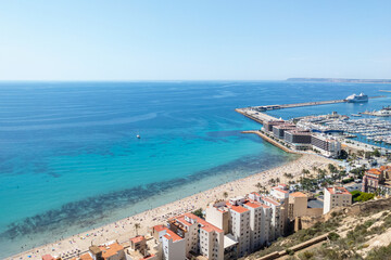 Naklejka na ściany i meble Costa Blanca coastline Alicante in Spain Landscape