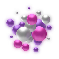 Beautiful ball round holographic gradient iridescent background colorful illustration. eps 10