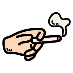 smoking filled outline icon style