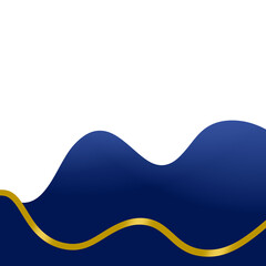 Blue luxury wave border