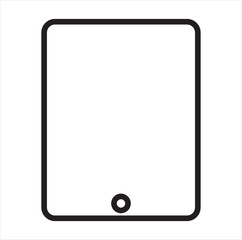 Line tablet icon vector, device icon vector ,Tablet icon isolated. 