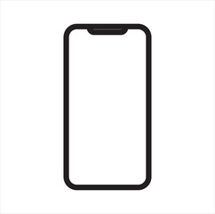 Simple smartphone icon digital device isolated on white. Vector illustration for web site, mobile application.