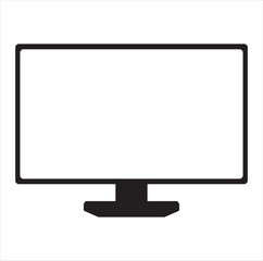 Simple monitor icon device. Gadget icon vector, desktop computer vintage simple icon.