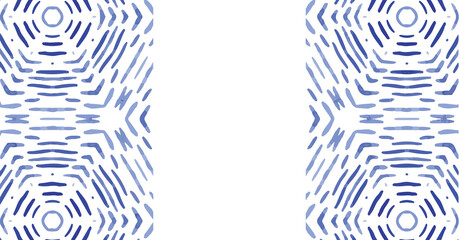Digital png illustration of blue pattern with copy space on white and on transparent background