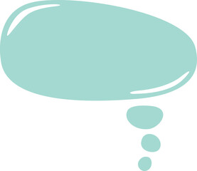 Digital png illustration of green speech bubble on transparent background