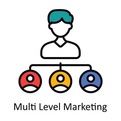Multi Level Marketing filled outline icon 
