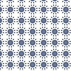 Digital png illustration of rows of blue floral pattern on transparent background