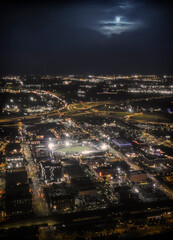 Fototapeta na wymiar Aerial view of downtown Oklahoma City at night
