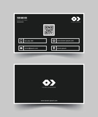 Black and White Professional Simple Business Card, Visiting Card template