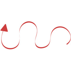 Digital png illustration of red arrow pattern on transparent background