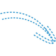 Digital png illustration of blue arrow pattern on transparent background