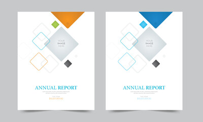 Annual report and business catalog, cover design template