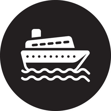 Cruise Ship Glyph Icon